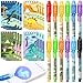 SNLN Invisible Ink Pen and Notebook Pack 24 Pcs Dinosaur Party Favors Spy Pens with UV Light Magic Marker for Secret Message Dino Party Favors for Kids Boys Girls Birthday Gift School Stationery Set - Image 2