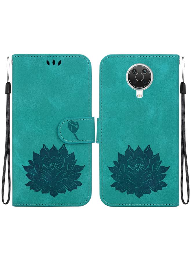 اس-توب جراب لهاتف Nokia G10 / G20، جراب جلدي منقوش بنقشة لوتس - Image 1