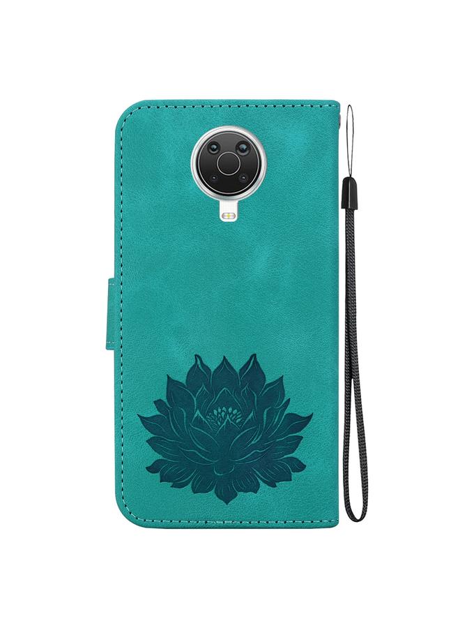 اس-توب جراب لهاتف Nokia G10 / G20، جراب جلدي منقوش بنقشة لوتس - Image 3
