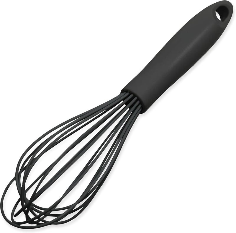 Chef Craft Premium Silicone Wire Cooking Whisk, 10.5 inch, Black - Image 1
