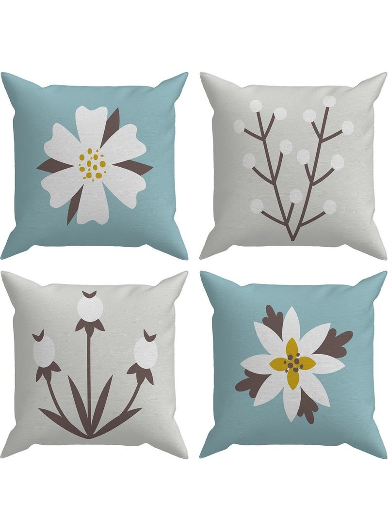 Evdeki Çarşı Evik Exotic 4-Piece Throw Pillow Case DS79  - Image 1