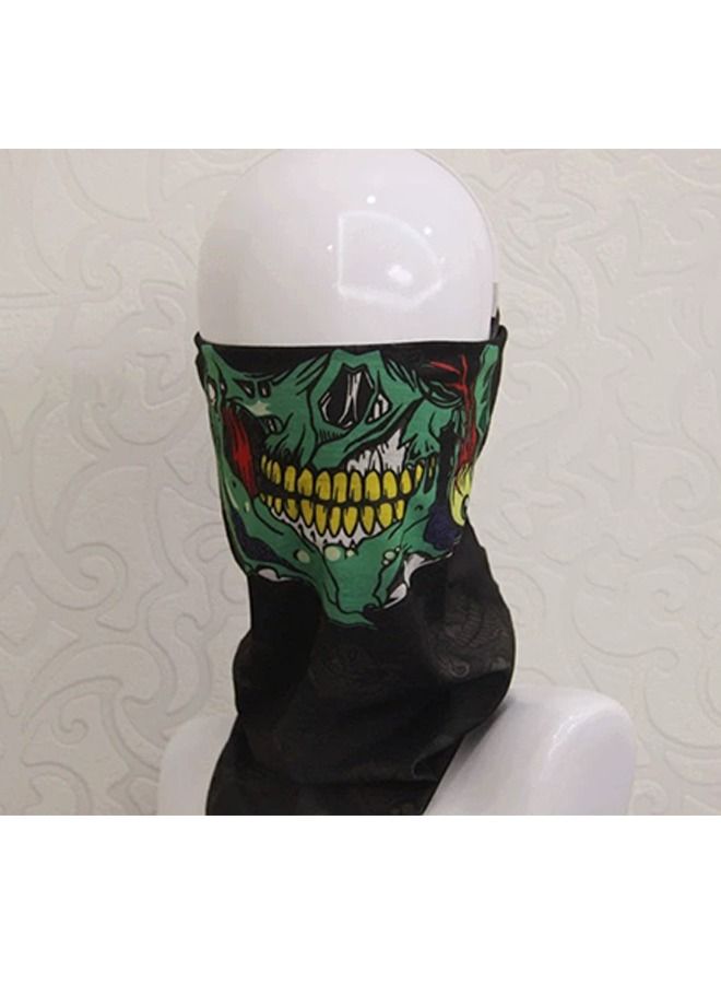 Generic Multicolour Skull Pattern Multi-Function Mask, Riding Windproof Mask, Warm Neck, Headwear Scarf for Outdoor, Resist Sun, Wind, Dust  - Image 2