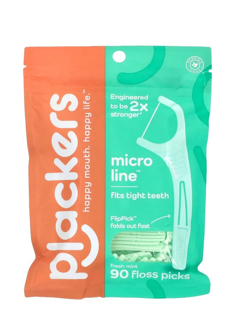 بلاكرز خيط تنظيف الأسنان ميكرو لاين بالنعناع الطازج، عدد 90 - Image 1