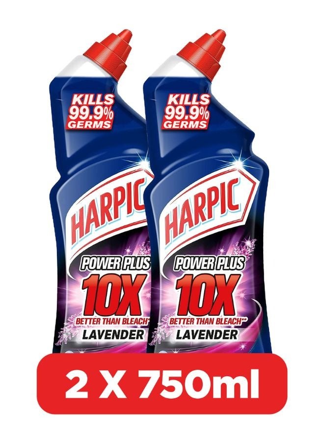 Harpic Lavender Power Plus 10X Most Powerful Toilet Cleaner 2 x 750ml - Image 1