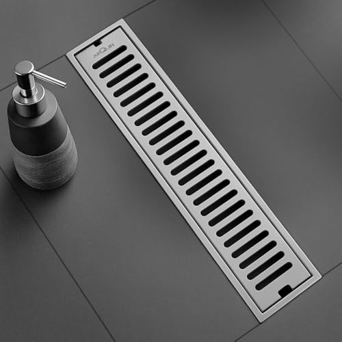 ARQUIN ARQUIN Bathroom Floor Drainer 24x4 Inch Shower Drain Channel 304 Grade Stainless Steel Bathroom Floor Drainer | Shower Water Drain Channel for Bathroom with Cockroach Trap (1mm Thickness) - Image 1