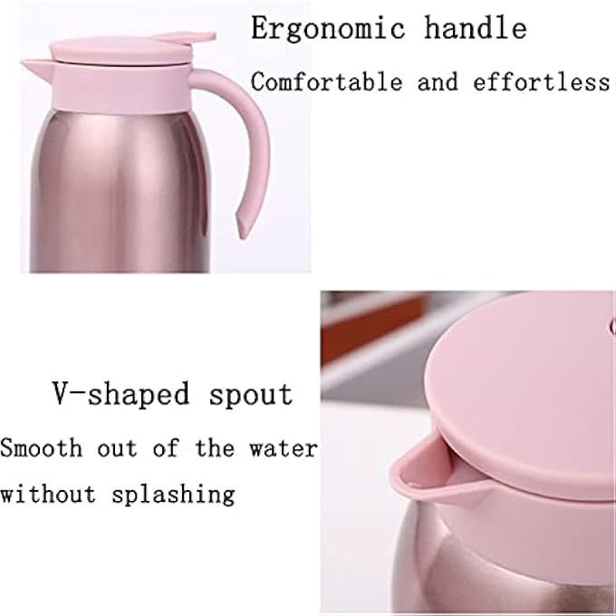 ريحني إبريق قهوة، إبريق حراري من الفولاذ المقاوم للصدأ، إبريق مفرغ كهربائي، إبريق قهوة معزول بالتفريغ للقهوة، عصير القهوة، شاي الحليب، أسود 600 مل - Image 4