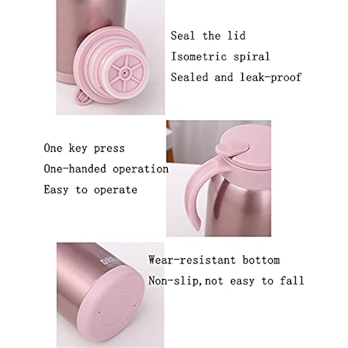 ريحني إبريق قهوة، إبريق حراري من الفولاذ المقاوم للصدأ، إبريق مفرغ كهربائي، إبريق قهوة معزول بالتفريغ للقهوة، عصير القهوة، شاي الحليب، أسود 600 مل - Image 5