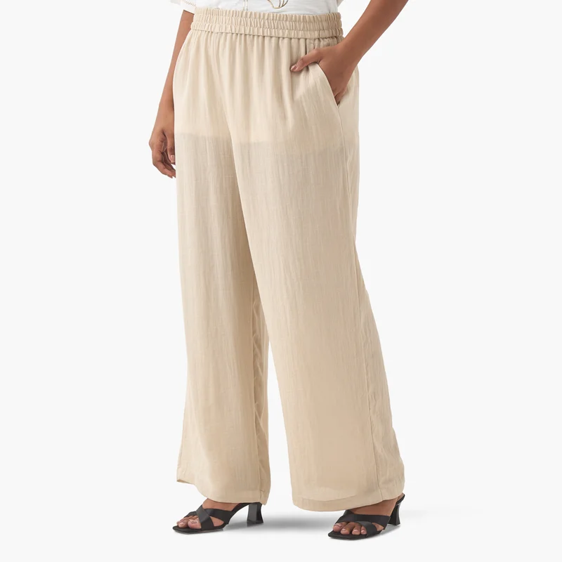  أولا بوبكن Plus Size Ulla Popken Pants with Elasticated Waistband and Pockets