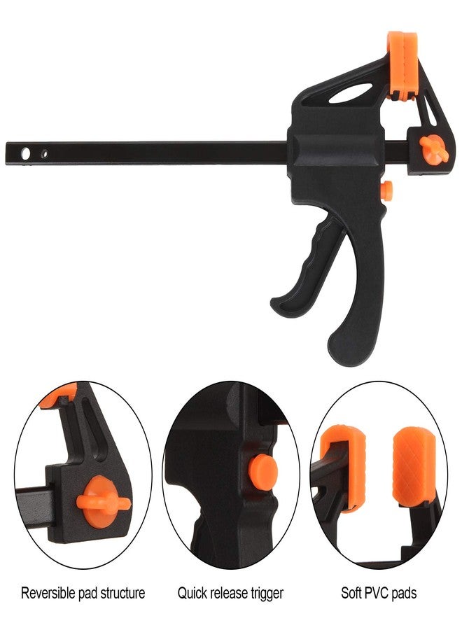 SENENQU 8 Pack 4 Inch Wood Clamps Grip Clamps, One-Hand Clamp/Spreader, 4" Wood Clamps Wood Working Tools - Image 3