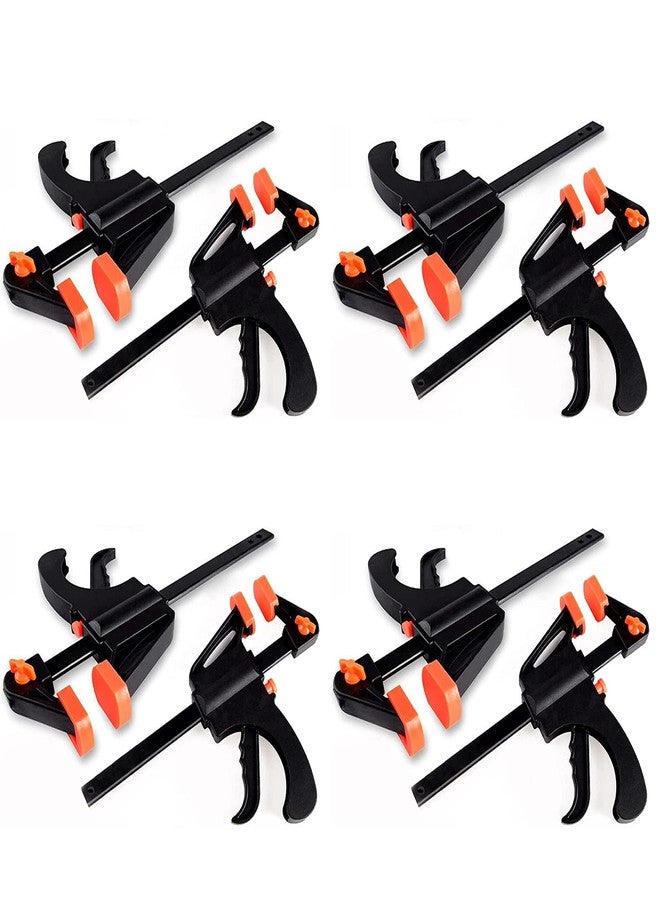 SENENQU 8 Pack 4 Inch Wood Clamps Grip Clamps, One-Hand Clamp/Spreader, 4" Wood Clamps Wood Working Tools - Image 1