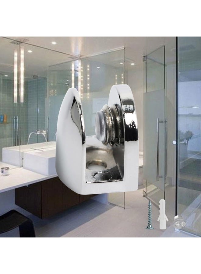 Aopin Glass Shelf Bracket, Adjustable Glass Clips Glass Clamp Brackets, Polished Finish Zinc Alloy, for 5-8 mm / 0.19-0.3 inch Thickness Wooden/Acrylic/Glass Shelf, Silver, 4 PCS - Image 5