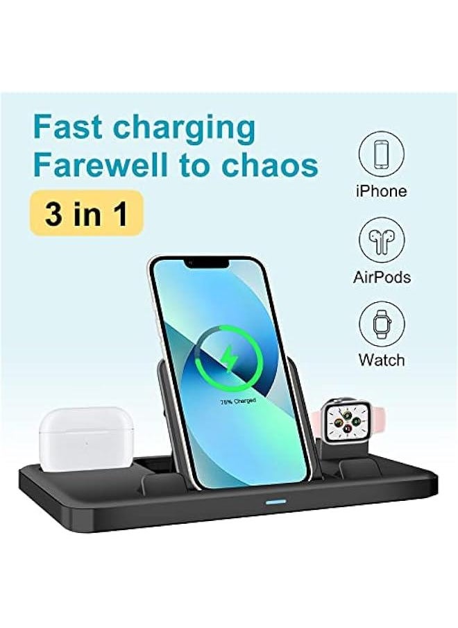 Generic - 3 in 1 Charging Station for Multiple Devices Apple Products, Charger Stand for iWatch Charging Stand for iPhone AirPods 3/2/1 Charging Dock Holder - Image 1