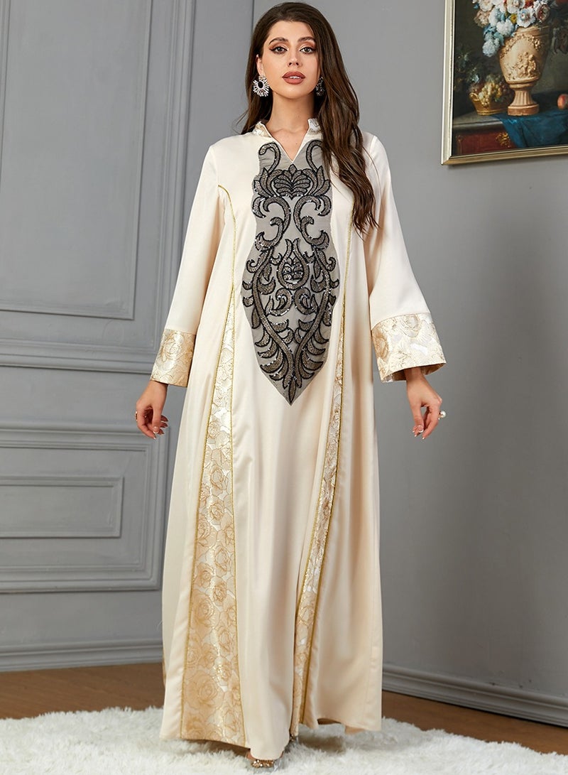 KUYING New Patchwork Beaded Dress  - Image 1
