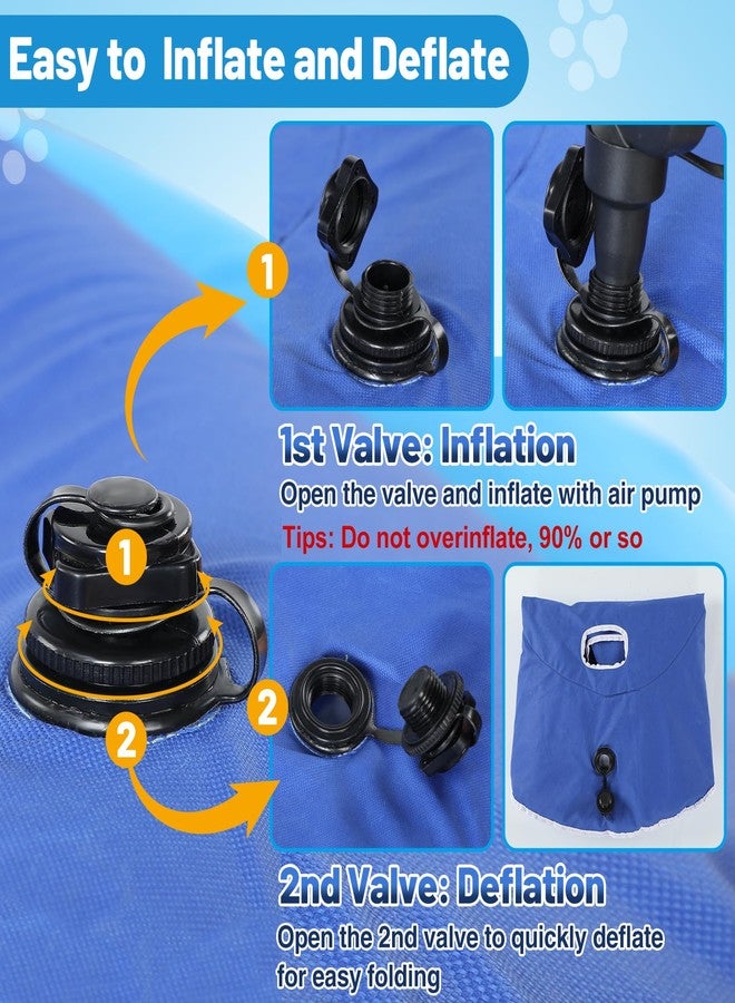 Apipi Upgraded Tear-Resistant Dog Pool Float - 25" x 41" Stable Support Inflatable Dogs Floats, Scratch-Proof Oxford Summer Floatie Raft Pool Toy for Small Medium Dogs up to 45lbs - Image 4