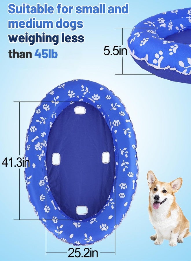 Apipi Upgraded Tear-Resistant Dog Pool Float - 25" x 41" Stable Support Inflatable Dogs Floats, Scratch-Proof Oxford Summer Floatie Raft Pool Toy for Small Medium Dogs up to 45lbs - Image 2