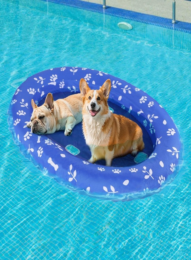 Apipi Upgraded Tear-Resistant Dog Pool Float - 25" x 41" Stable Support Inflatable Dogs Floats, Scratch-Proof Oxford Summer Floatie Raft Pool Toy for Small Medium Dogs up to 45lbs - Image 1