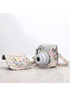 O Ozone Case for Fujifilm Instax Mini 11/12 Case PU Leather Instant Camera Cover with Adjustable Strap - Flamingo Multi  - Image 4