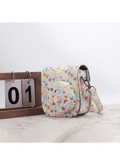 O Ozone Case for Fujifilm Instax Mini 11/12 Case PU Leather Instant Camera Cover with Adjustable Strap - Flamingo Multi  - Image 3