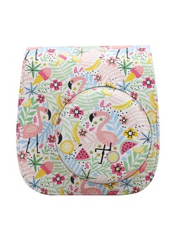 O Ozone Case for Fujifilm Instax Mini 11/12 Case PU Leather Instant Camera Cover with Adjustable Strap - Flamingo Multi  - Image 5