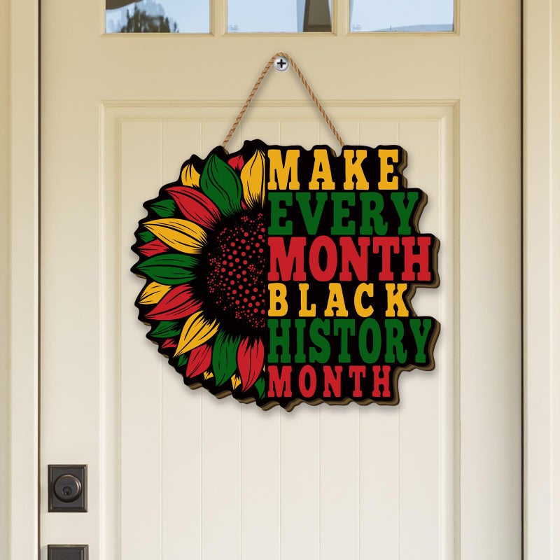 Yarcooly Black History Month Decorations African American History Month Hanging Sign Pan African American Black History Month Decorations for Home Party - Image 5