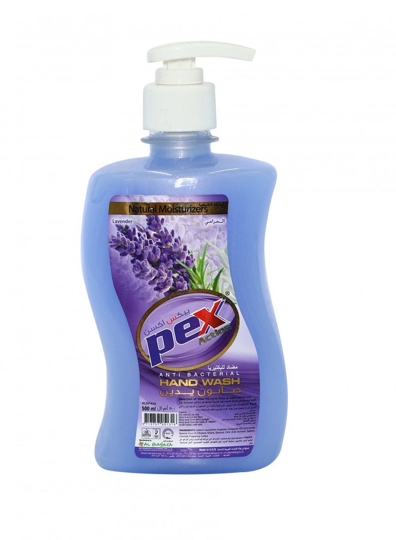 Pex Action Antibacterial Hand Wash Lavender - Image 1