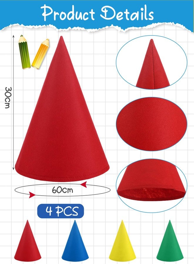 Funnysoft 4 Set Crayon Costume Color Crayon Apron and Funny Gnome Cone Hats Crayon Costume Set for Adults Family Halloween Costumes Fancy Dress Funny Outfit for Halloween Cosplay Dress up - Image 3