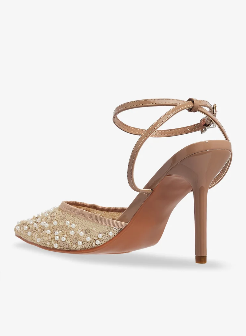 ELLA  Embellished Beaded Detail High Heel Pumps for Women | Best Price UAE