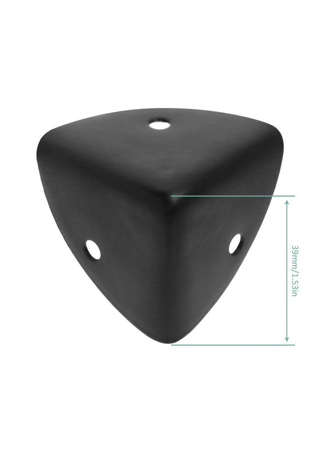 Create idea Create idea 8PCS 39mm Corner Angle Brace Protectors Scalloped Metal Right Angle Corner Guards for Wooden Box Desk Chest Case Flightcase Black  - Image 3