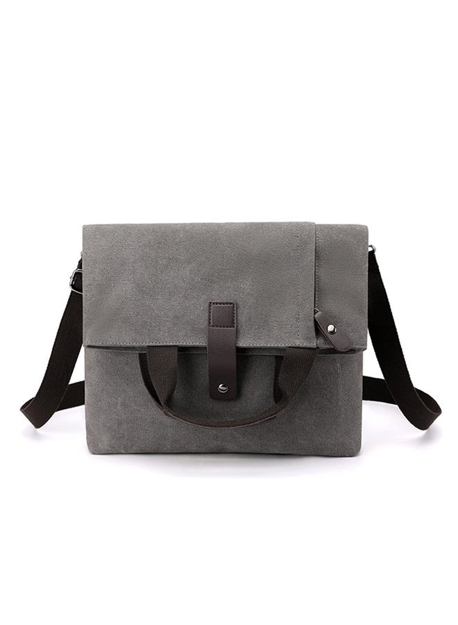 Canvas Shoulder Bag Men's Handbag-gray  - Image 1