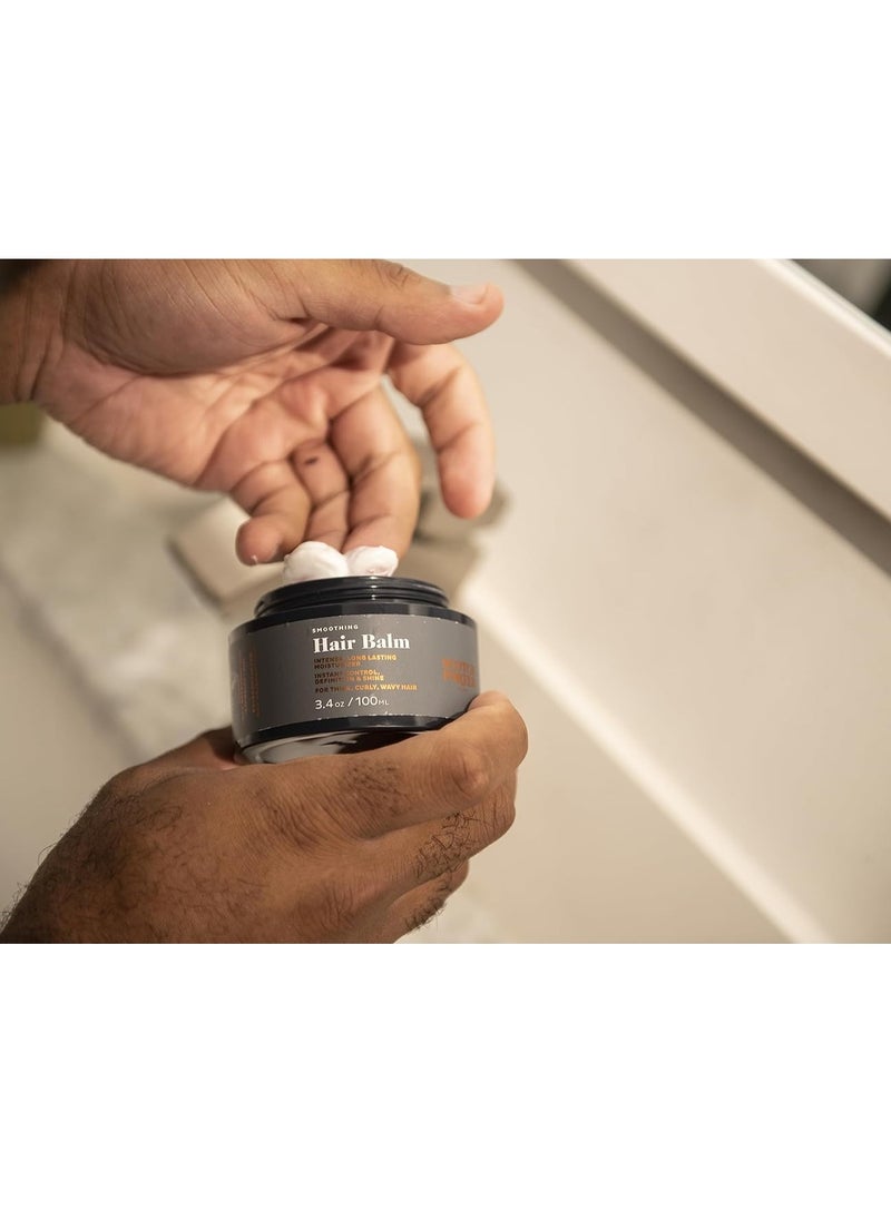 scotch porter Scotch Porter Curls & Waves Smoothing Hair Balm for Men | Instantly Controls, Moisturizes, Defines & Adds Shine | Free of Parabens, Sulfates & Silicones | Vegan | 3.4oz  - Image 3