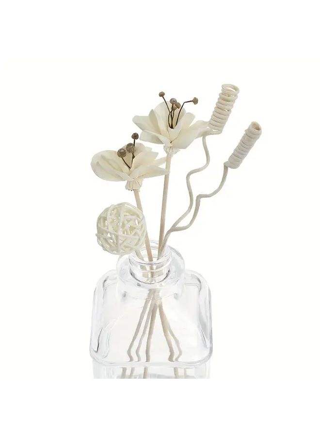 White 6pcs Floral Reed Diffuser Sticks for Home Aromatherapy Room Decoration - Image 4