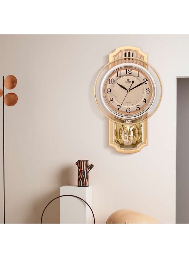 Power Ba Living Room Clock Hourly Music Chime Wall Clock Luxury Quartz Clock 43cm 6773armks - Image 5