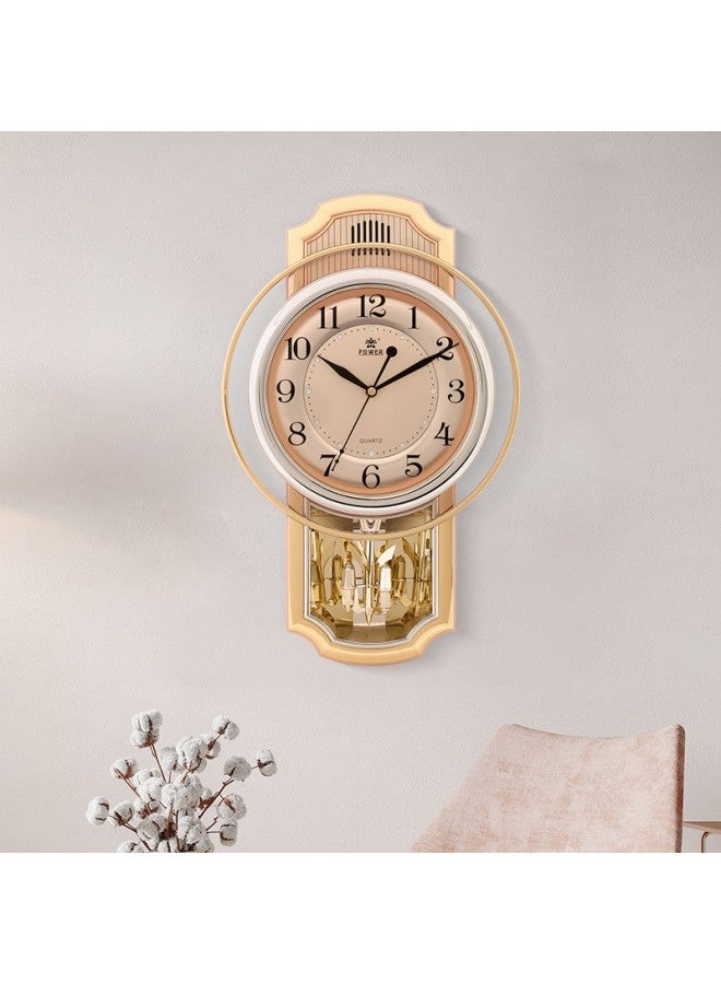 Power Ba Living Room Clock Hourly Music Chime Wall Clock Luxury Quartz Clock 43cm 6773armks - Image 4
