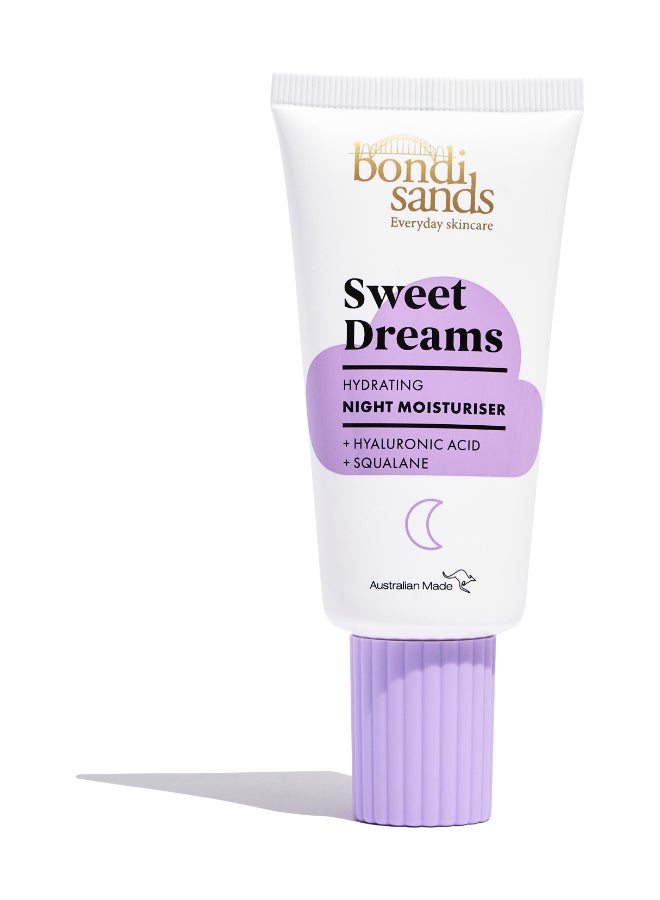 BONDI SANDS كريم الليل بوندي ساندز سويت دريمز 50 مل - إصلاح عميق للبشرة الجافة، حمض الهيالورونيك وسكوالان، علاج ليلي لتخفيف شد البشرة 50 مل - Image 1