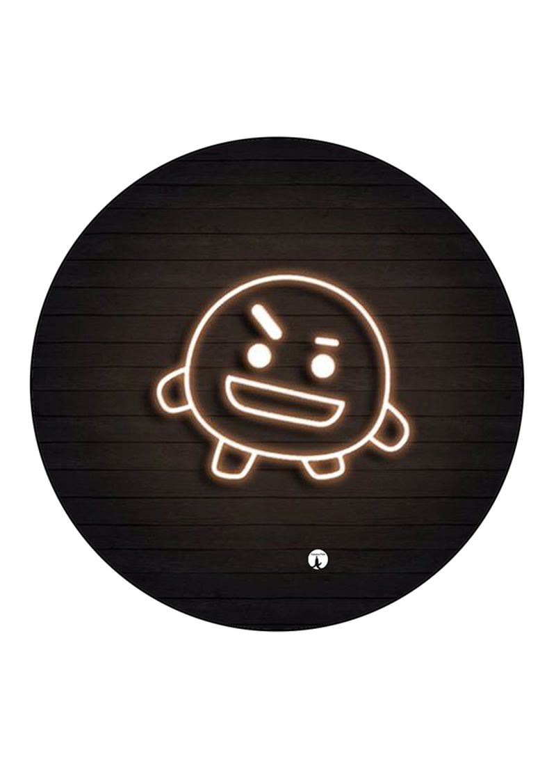 RKN Funny Face Printed Mouse Pad Round  Multicolour