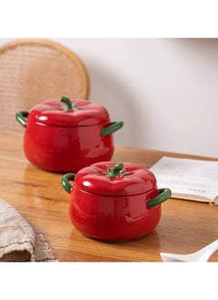 Porcelain pot with tomato-shaped lid (14 cm)