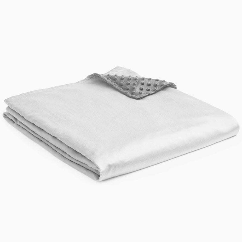 YnM Exclusive Cooling Duvet Cover for Weighted Blankets with 16 Strings Blue Grey 48x72