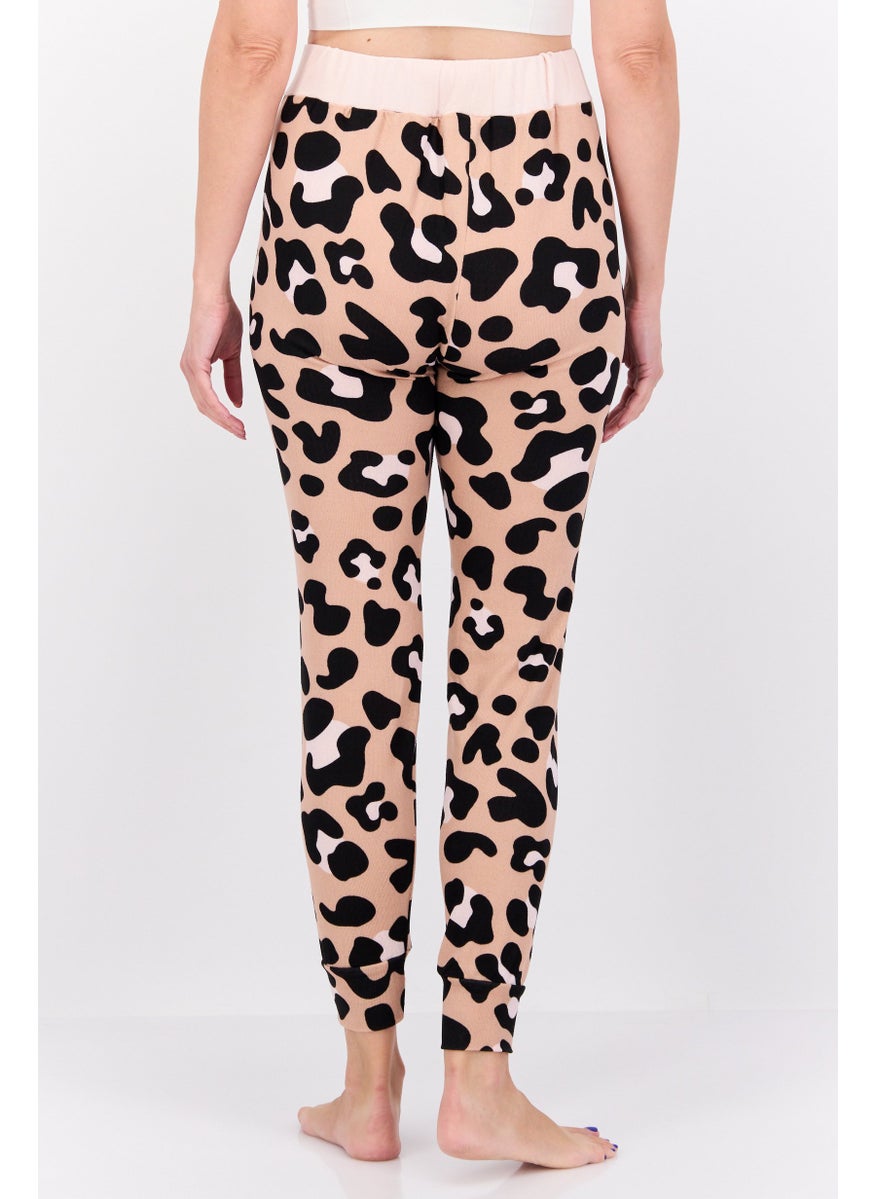 French Affair Women Animal Print Drawstring Pajamas, Multicolor  - Image 3