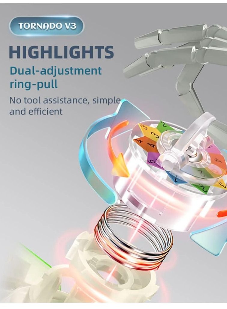 كي يي مكعب السرعة المغناطيسي QiYi X-Man Tornado V3 M Premium 3X3 - Image 4