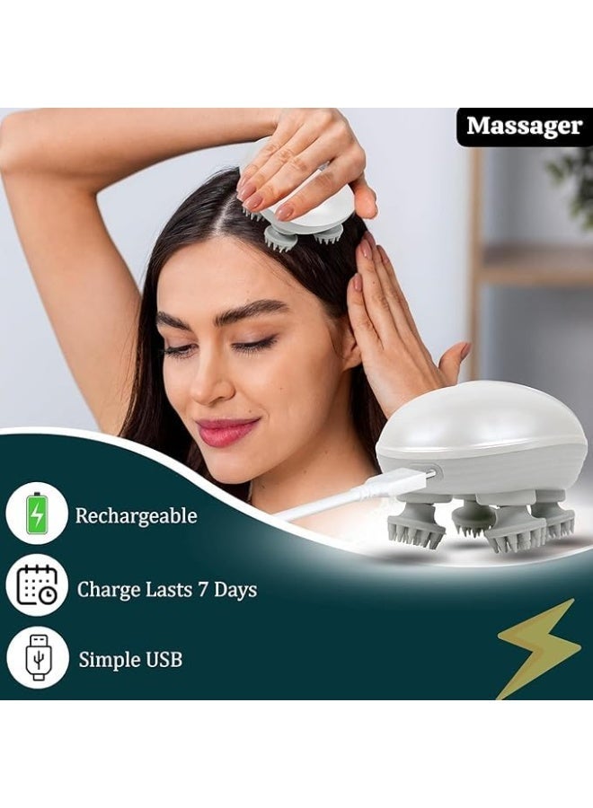 Smart silicone scalp massager with 3D vibration - Image 4