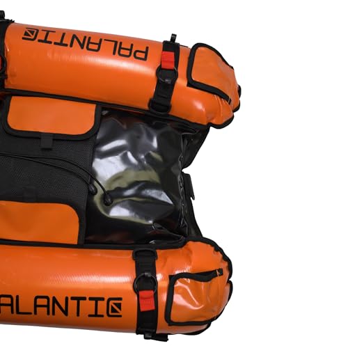 Palantic Scuba Diving Inflatable Gangway Float Boat with Dive Flag & Air Pump, Orange - Image 2