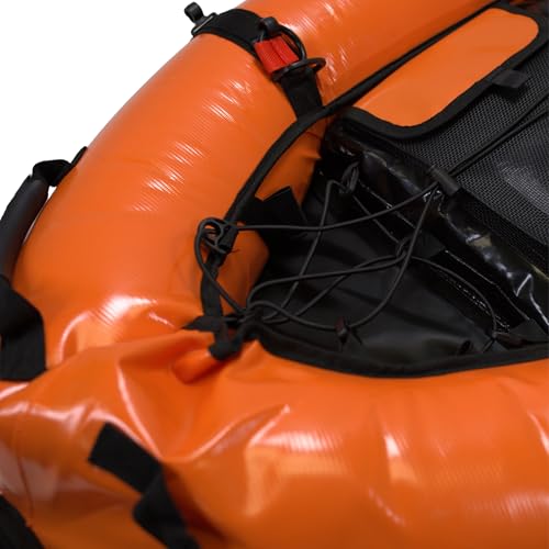 Palantic Scuba Diving Inflatable Gangway Float Boat with Dive Flag & Air Pump, Orange - Image 3