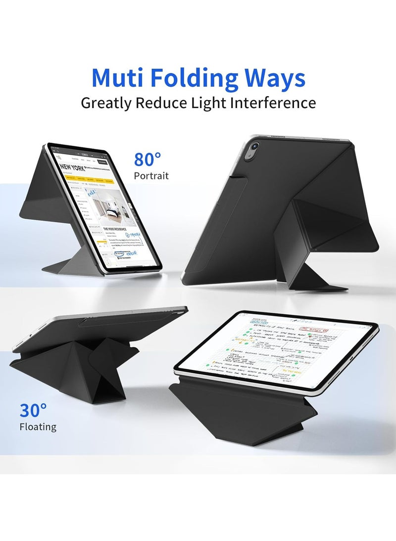 Rock Pow Magnetic Case for iPad Pro 13 Inch M5 2025/iPad Pro 13 inch M4 2024,Slim Strong Magnetic Attachment Ergonomic Leg Rest Design,Versatile Multi-Angle Viewing,Hidden Pencil Holder Cover for Pro 13 inch M4/M5 2025/2024 Auto Wake/Sleep,(Black) - Image 4