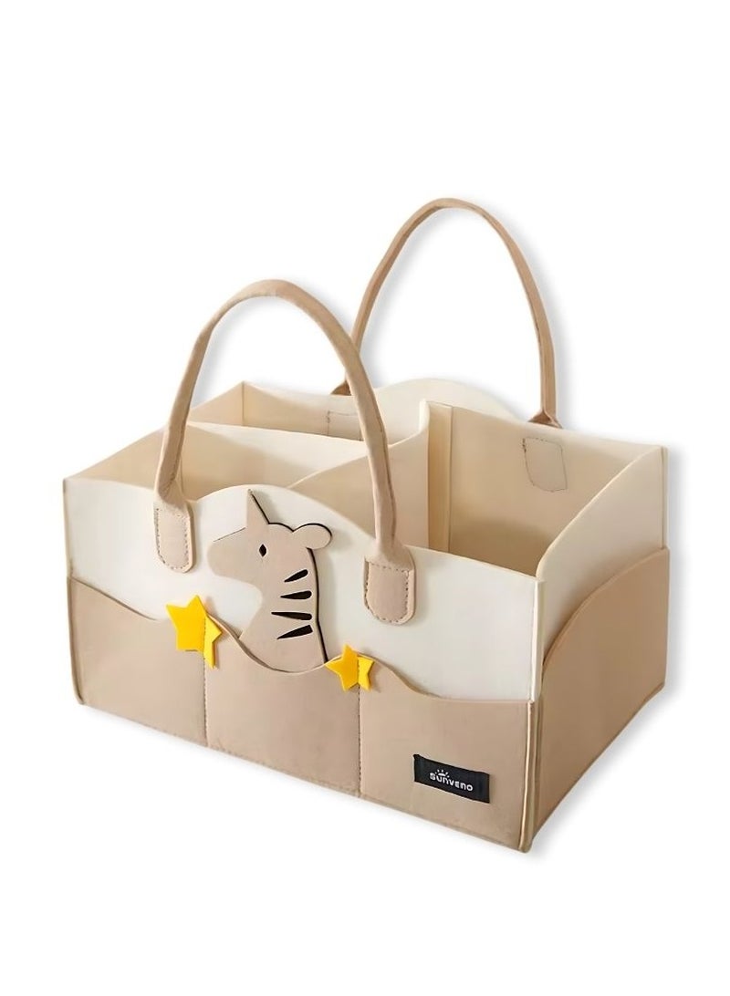 turtees Baby Diaper Bag, Large Tote Diaper Bag - Travel-Ready & Organized Divided Bag, Multifunction Baby Tote with Multiple Compartments, Cute Mommy Bag for Travel  - Image 1