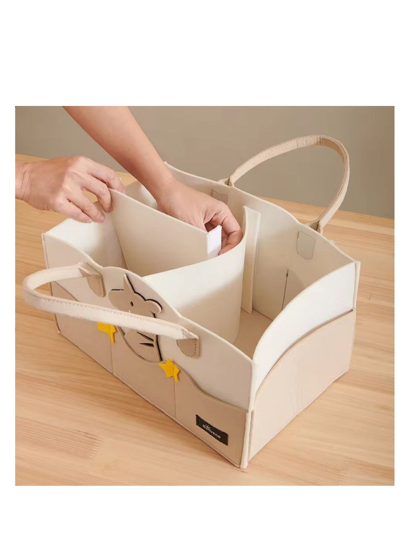 turtees Baby Diaper Bag, Large Tote Diaper Bag - Travel-Ready & Organized Divided Bag, Multifunction Baby Tote with Multiple Compartments, Cute Mommy Bag for Travel  - Image 5