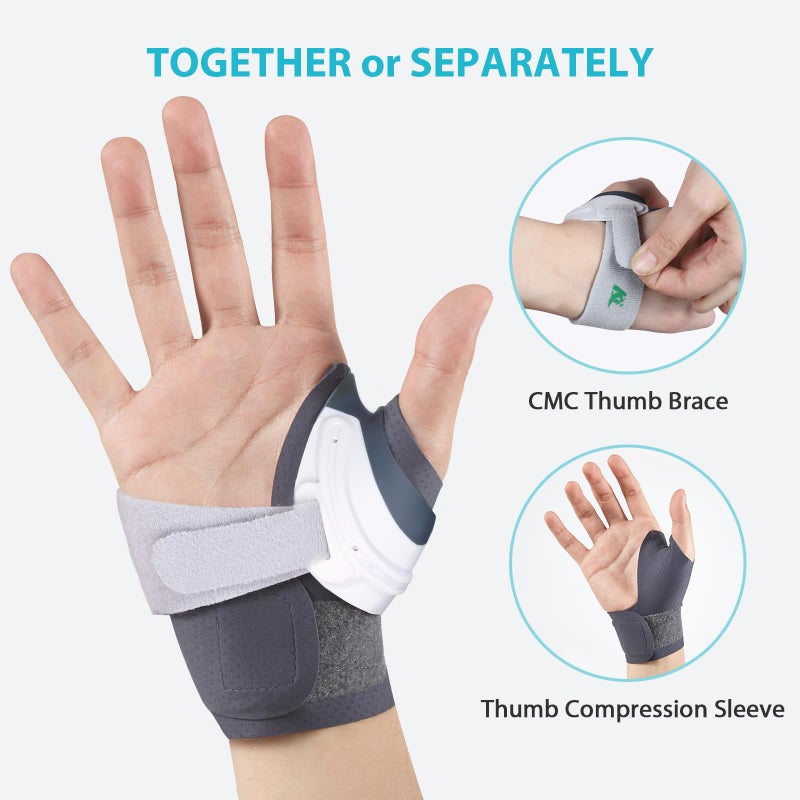 KD Thumb Brace: CMC Thumb Brace for Osteoarthritis CMC Joint Arthritis Pain, Thumb Splint Stabilizer with Thumb Sleeve, Flexible (Large, Left Hand) - Image 3