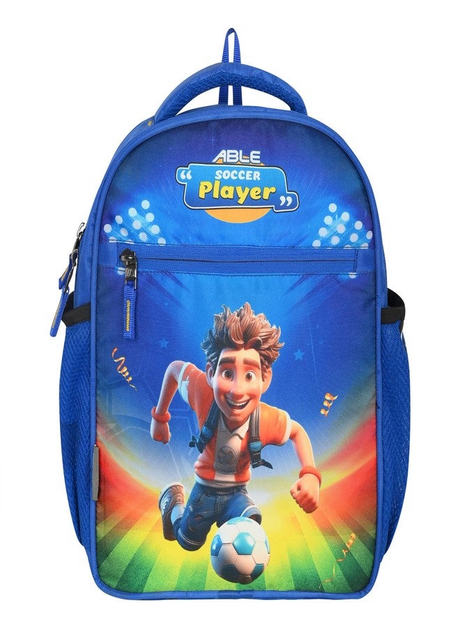 ABLE Soccer Player Printed 20L School Bag for Kids.Ideal Bags for Age Group : 5-10 yrs - Image 1