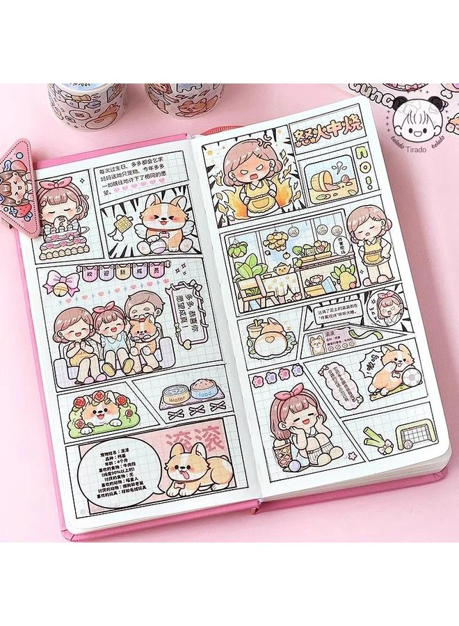 Girl's Heart Tools Suit Gift Bag With Whole Roll Full Set Of Potato Small Hand Account Tape Cheap Hand Account Sticker  - Image 3