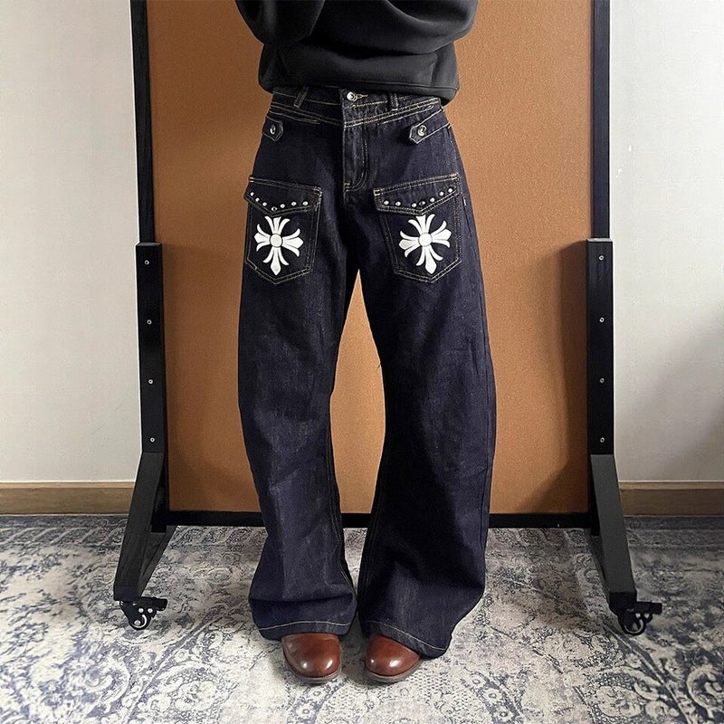 Unisex Casual Daily Denim Jeans - Image 1