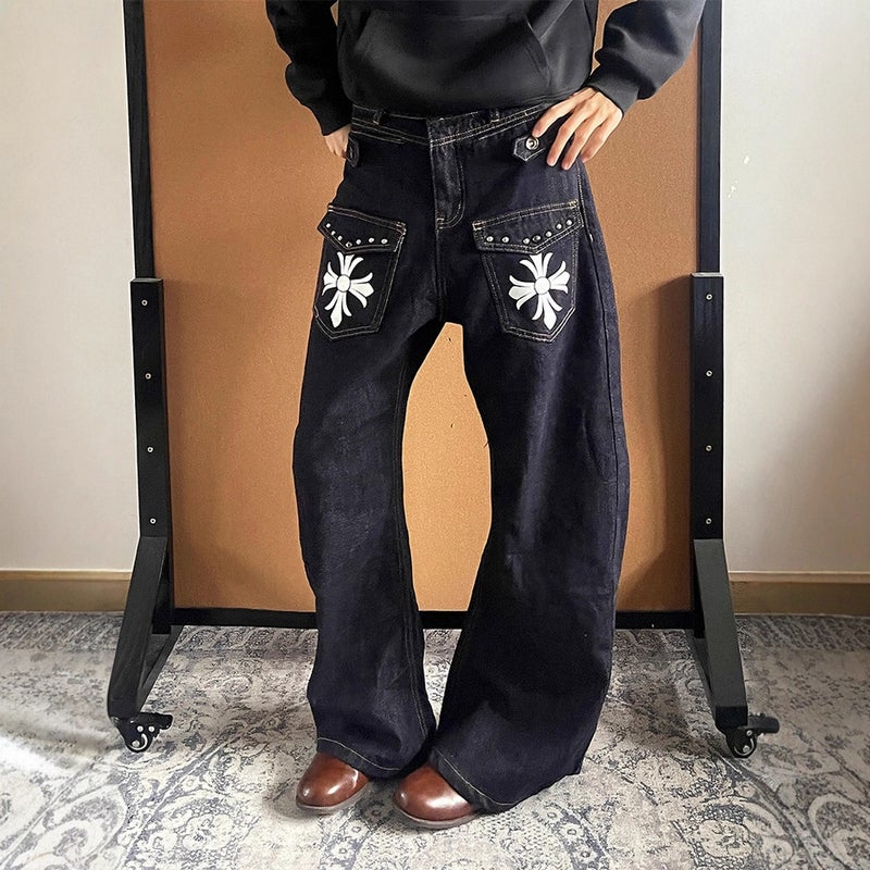Unisex Casual Daily Denim Jeans - Image 3